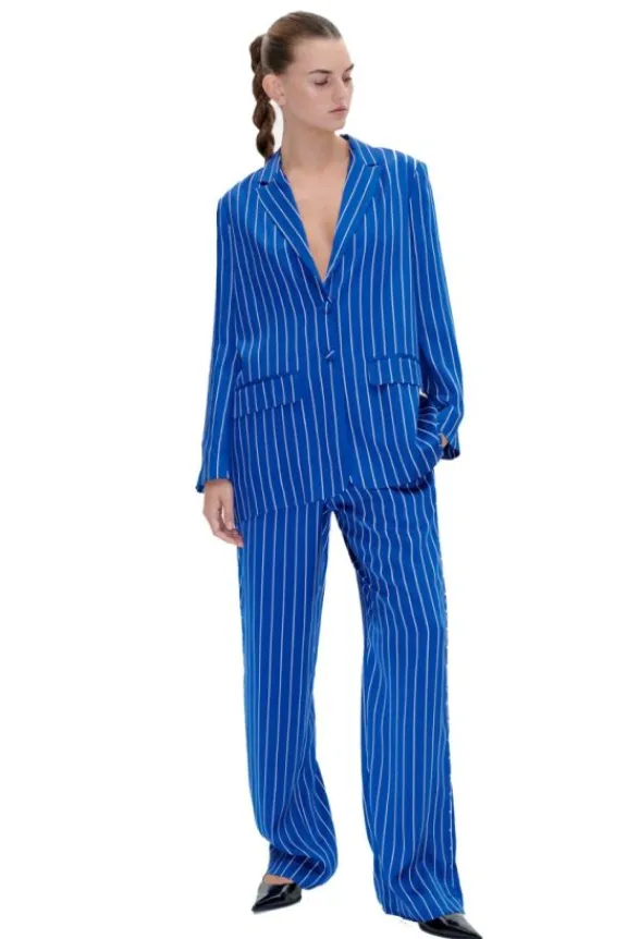 narine_trousers__sodalite_3.webp Baum Und Pferdgarten Narine Trousers - Sodalite Blue Pinstripe | Trousers And Playsuits | Suits & Co-Ordinates