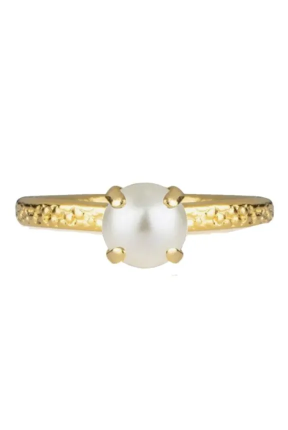Caroline Svedbom Natti Ring - Gold/Pearl | Jewellery