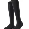 Falke Needlepoint Knee-high Socks - Black | Hosiery