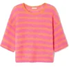 American Vintage Nenybay Jumper - Fluo Orange Striped | Knitwear