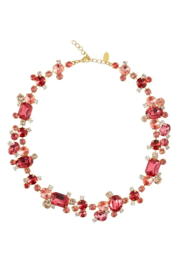 Caroline Svedbom Noora Necklace - Gold/Mulberry Red Combo | Jewellery