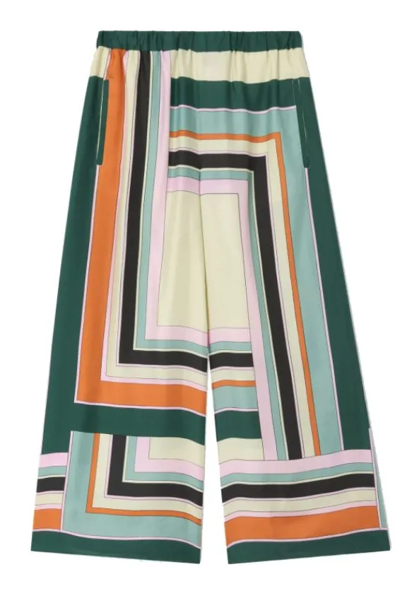 Weekend MaxMara Ottavo Silk Twill Trousers - Mulitcolour | Trousers And Playsuits | Suits & Co-Ordinates