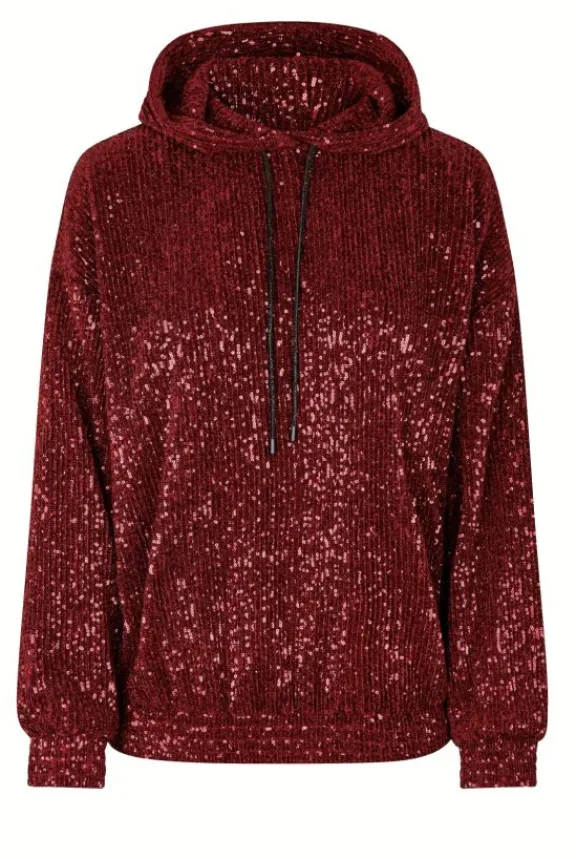 Stine Goya Oversize Hoodie - Bordeaux | Shirts And Tops