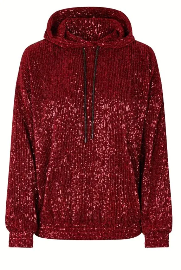 Stine Goya Oversize Hoodie - Bordeaux | Shirts And Tops