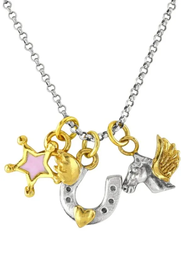 Sophie Harley Pegasus Charm Cluster Necklace | Jewellery
