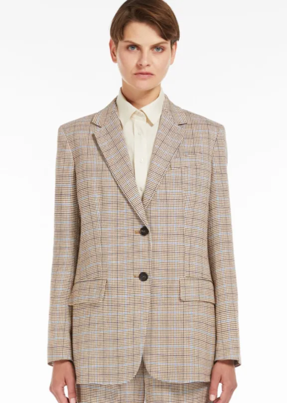 peirak_linen_amp_cotton_t_4.webp Weekend MaxMara Peirak Linen & Cotton Twill Blazer - Terracotta | Suits & Co-Ordinates | Jackets And Coats