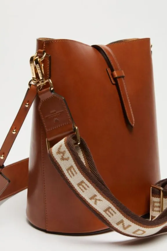 pere_leather_bucket_bag___2.webp Weekend MaxMara Pere Leather Bucket Bag - Tobacco | Bags And Purses
