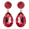 Caroline Svedbom Perfect Drop Earrings - Gold/Mulberry Red | Jewellery