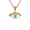 Caroline Svedbom Petite Green Eye Necklace - Gold/Green Blue | Jewellery