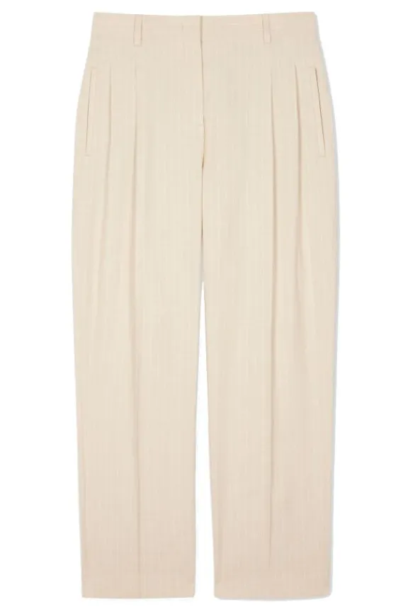 pinstripe_pleated_tailore_3.webp Paul Smith Pinstripe Pleated Tailored Trousrers - Cream | Trousers And Playsuits