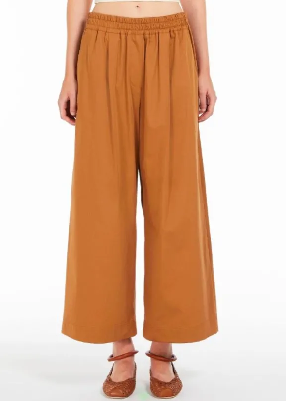 placido_cotton_sateen_tro_2.webp Weekend MaxMara Placido Cotton Sateen Trousers- Terracotta | Trousers And Playsuits