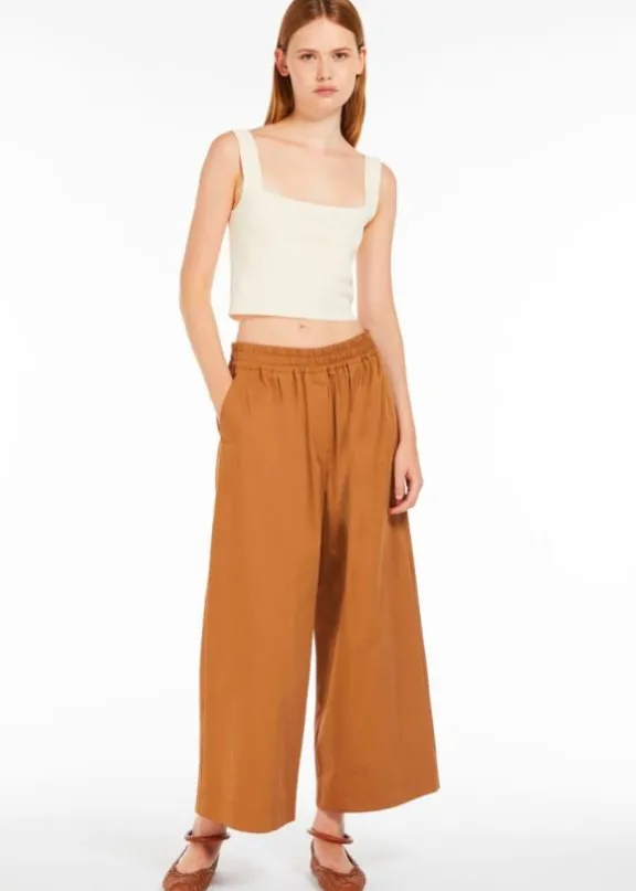 placido_cotton_sateen_tro_3.webp Weekend MaxMara Placido Cotton Sateen Trousers- Terracotta | Trousers And Playsuits