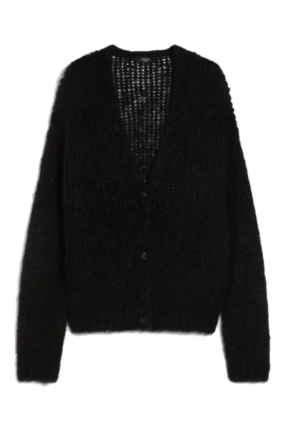 pontiac_mohair_yarn_cardi_2.webp Weekend MaxMara Pontiac Mohair Yarn Cardigan - Black | Knitwear