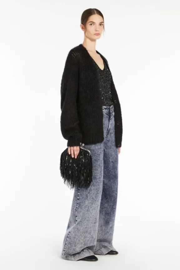 pontiac_mohair_yarn_cardi_5.webp Weekend MaxMara Pontiac Mohair Yarn Cardigan - Black | Knitwear