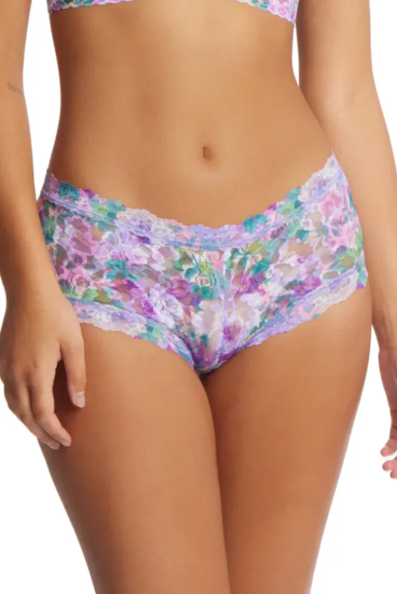 printed_signature_lace_bo_3.webp Hanky Panky Printed Signature Lace Boyshort - Bathe in Petals | Hosiery | Gifts