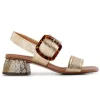 Chie Mihara Quanda Leather Sandals - Gold | Chie Mihara