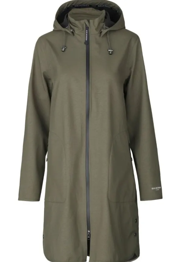 rain_raincoat__army_2.webp Ilse Jacobsen RAIN128 Raincoat - Army | Rainwear | Jackets And Coats