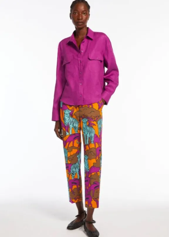 ravello_cotton_faille_tro_4-1.webp Weekend MaxMara Ravello Cotton Faille Trousers - Water Jungle | Trousers And Playsuits