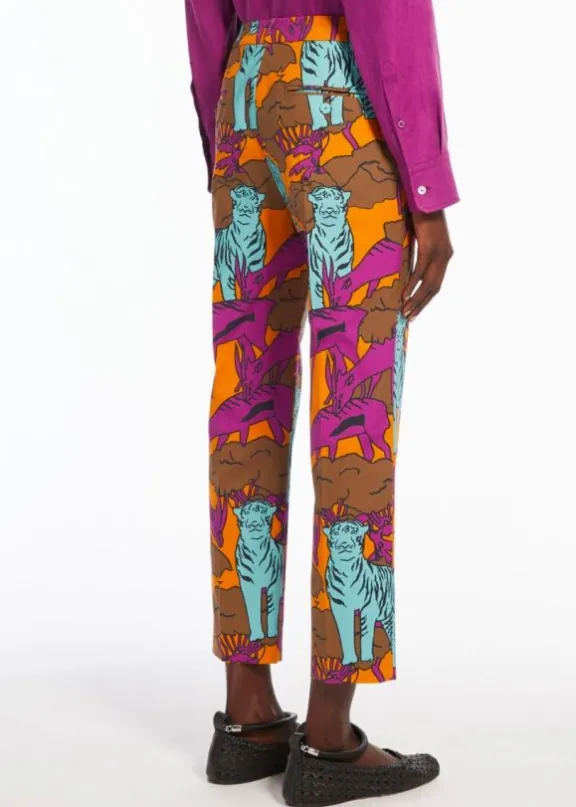 ravello_cotton_faille_tro_6.webp Weekend MaxMara Ravello Cotton Faille Trousers - Water Jungle | Trousers And Playsuits