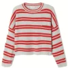 American Vintage Raxow Jumper - Heather Grey Strawberry | Knitwear
