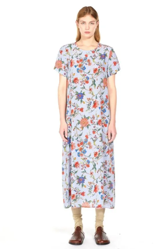 Weekend MaxMara Revere Printed Silk T-Shirt Dress - Light Blue | Dresses