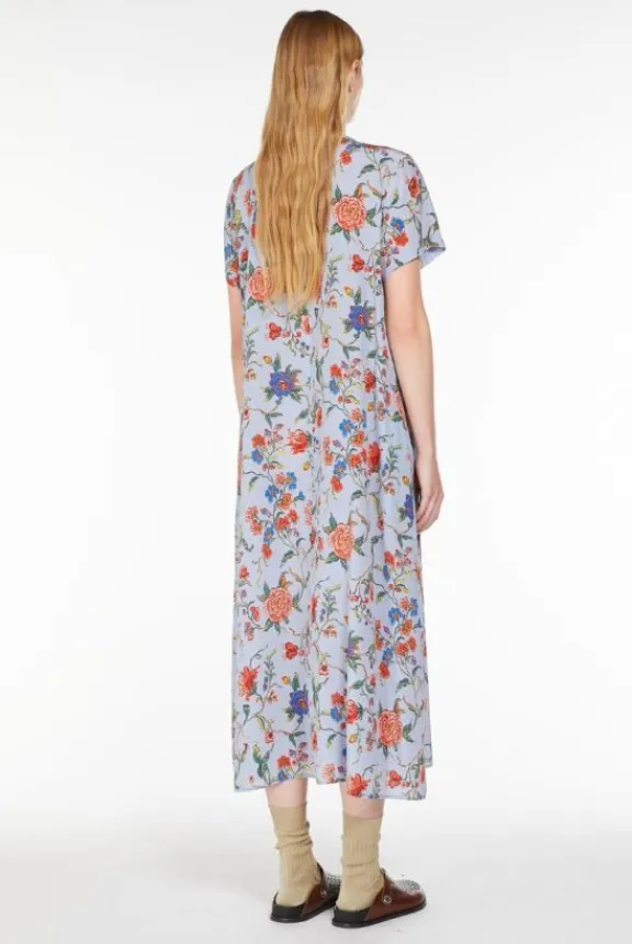 revere_printed_silk_tshir_2.webp Weekend MaxMara Revere Printed Silk T-Shirt Dress - Light Blue | Dresses