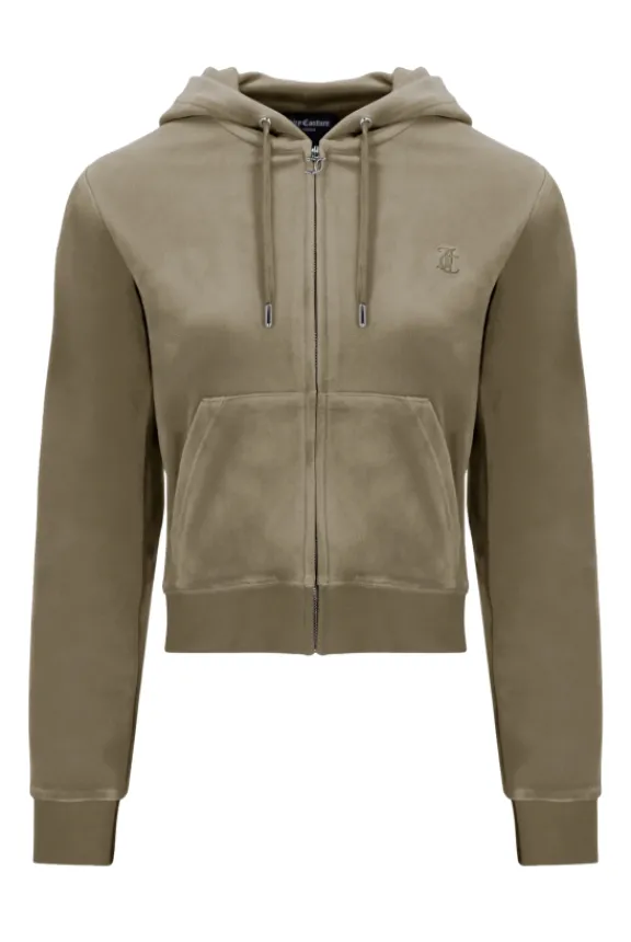 Juicy Couture Robertson Classic Velour Hoodie - Vetiver | Suits & Co-Ordinates | Shirts And Tops