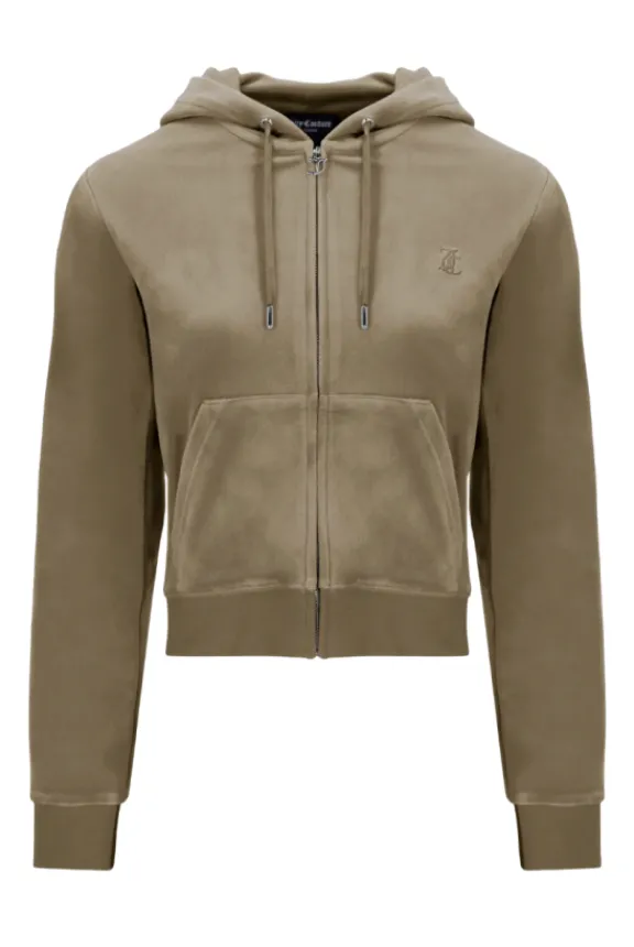 Juicy Couture Robertson Classic Velour Hoodie - Vetiver | Suits & Co-Ordinates | Shirts And Tops
