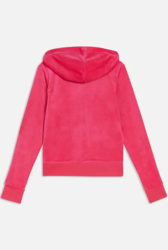 robertson_classic_velour__5-2.webp Juicy Couture Robertson Classic Velour Hoodie - Pink Glo | Suits & Co-Ordinates | Shirts And Tops