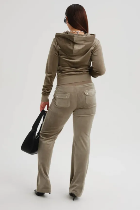 robertson_classic_velour__5.webp Juicy Couture Robertson Classic Velour Hoodie - Vetiver | Suits & Co-Ordinates | Shirts And Tops