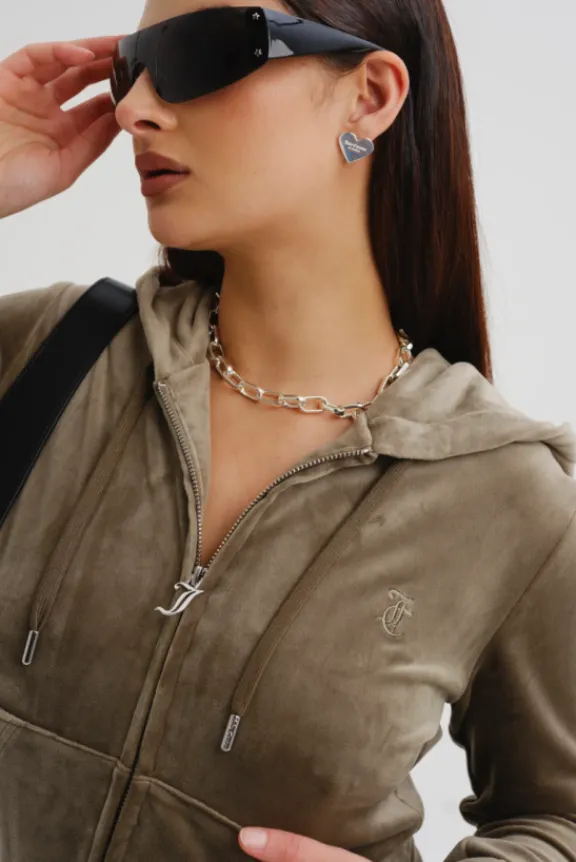 robertson_classic_velour__6.webp Juicy Couture Robertson Classic Velour Hoodie - Vetiver | Suits & Co-Ordinates | Shirts And Tops