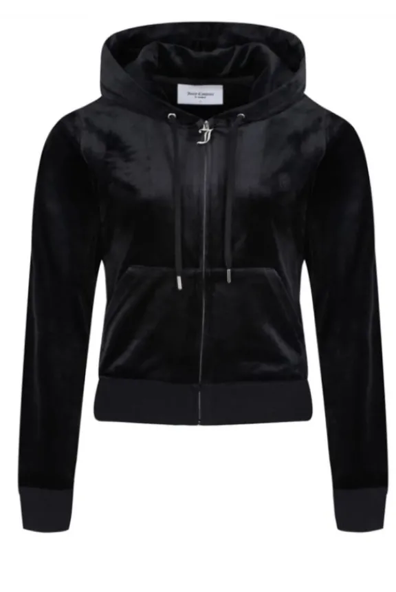 robertson_classic_velour__7-3.webp Juicy Couture Robertson Classic Velour Hoodie - Black | Shirts And Tops