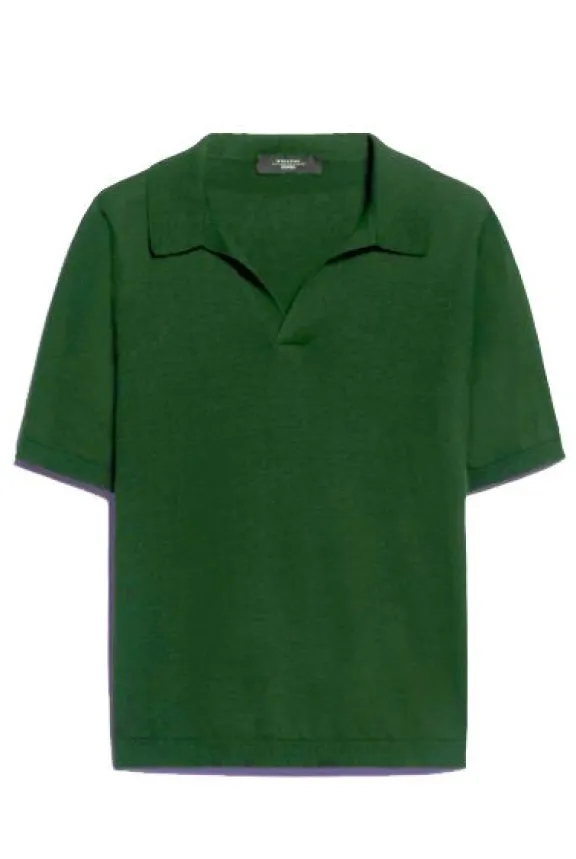 roncolo_silk_amp_cotton_y_2-1.webp Weekend MaxMara Roncolo Silk & Cotton Yarn Polo Sweater - Green | Knitwear