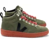 Veja Roraima Suede High Top Trainers - Olive Black | Veja