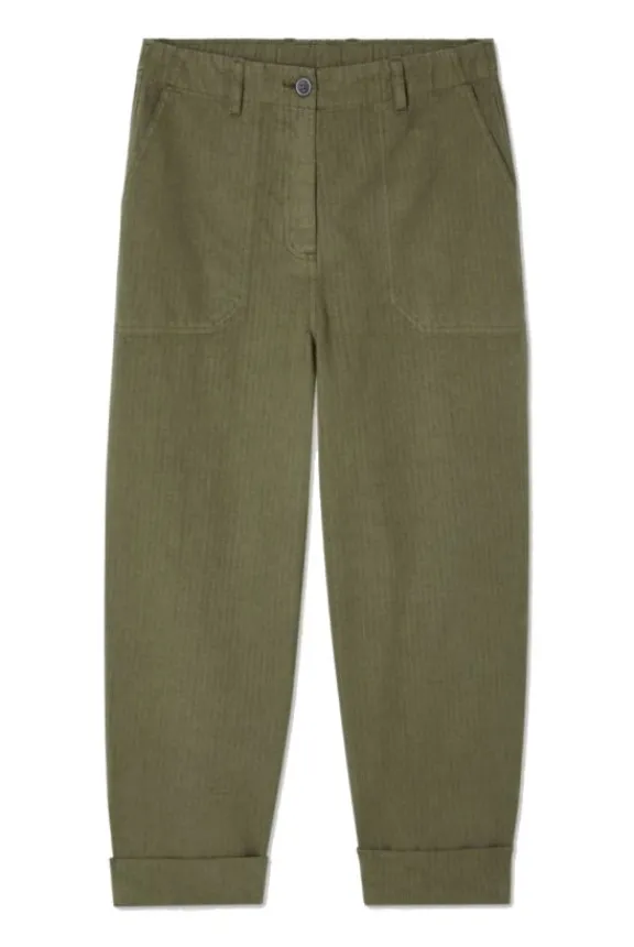 rygybay_trousers__khaki_1.webp American Vintage Rygybay Trousers - Khaki | Trousers And Playsuits | Suits & Co-Ordinates