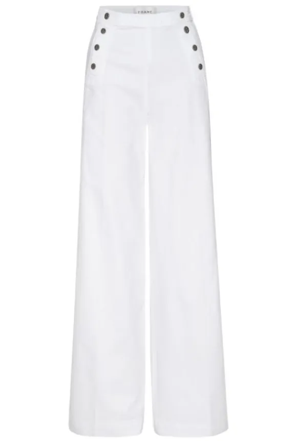 sailor_wide_leg__white_8.webp Frame Sailor Wide Leg - White | Trousers And Playsuits | Jeans