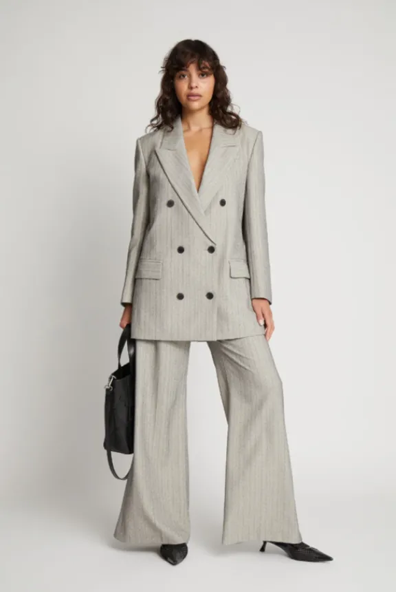 saimai_sparkle_jacket__gr_4.webp Munthe Saimai Sparkle Jacket - Grey | Suits & Co-Ordinates | Jackets And Coats