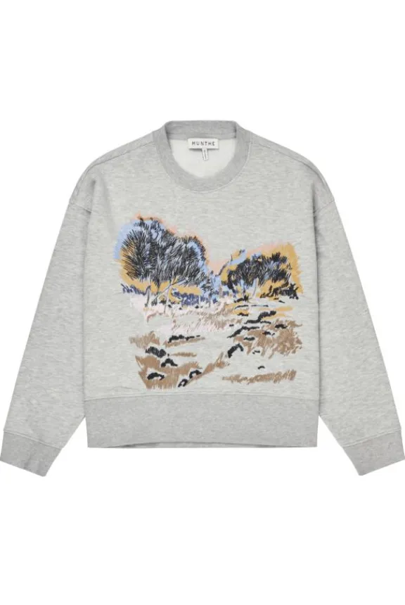 Munthe Sazzily Sweatshirt - Light Grey | Shirts And Tops