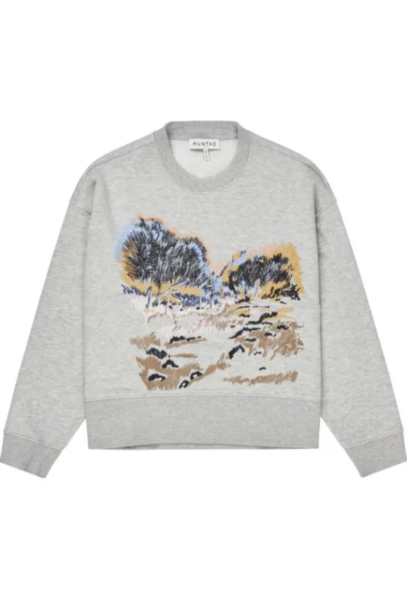 sazzily_sweatshirt__light_4.webp Munthe Sazzily Sweatshirt - Light Grey | Shirts And Tops