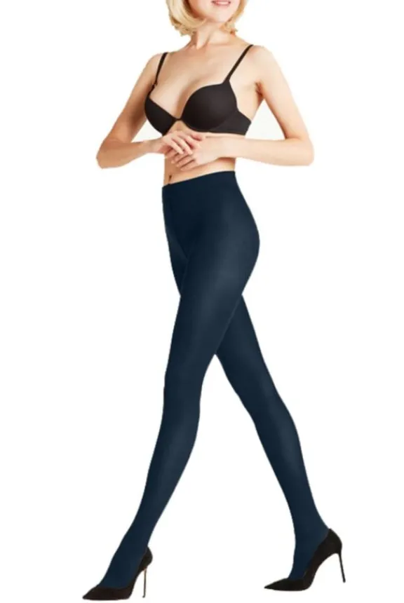 Falke Seidenglatt 40 Den Tights - Marine | Hosiery