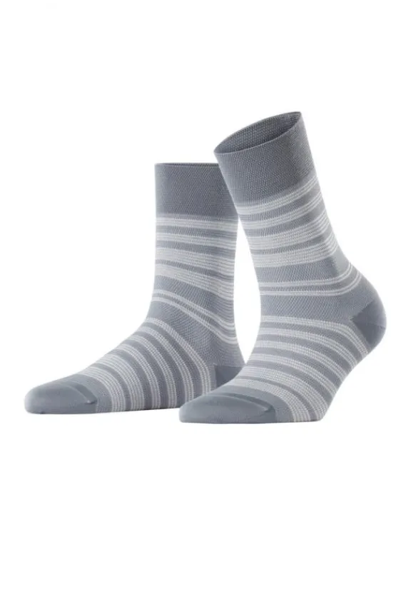 Falke Sensitive Sunset Stripe Socks - Blue Smog | Hosiery | Gifts