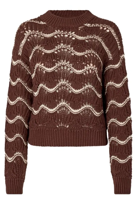 Stine Goya SGDirch Sweater- Cream Waves | Knitwear