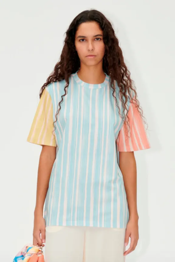 sgmargila_tshirt__summer__5.webp Stine Goya SGMargila T-Shirt - Summer Stripes | Suits & Co-Ordinates | Shirts And Tops