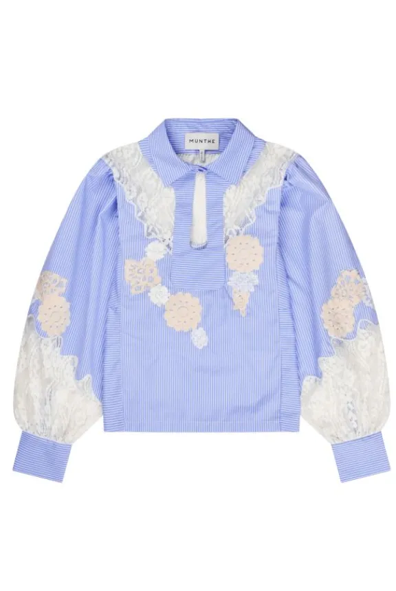 shellcu_blouse__blue_2.webp Munthe Shellcu Blouse - Blue | Shirts And Tops