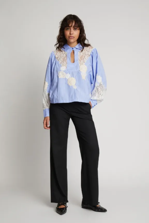 shellcu_blouse__blue_5.webp Munthe Shellcu Blouse - Blue | Shirts And Tops