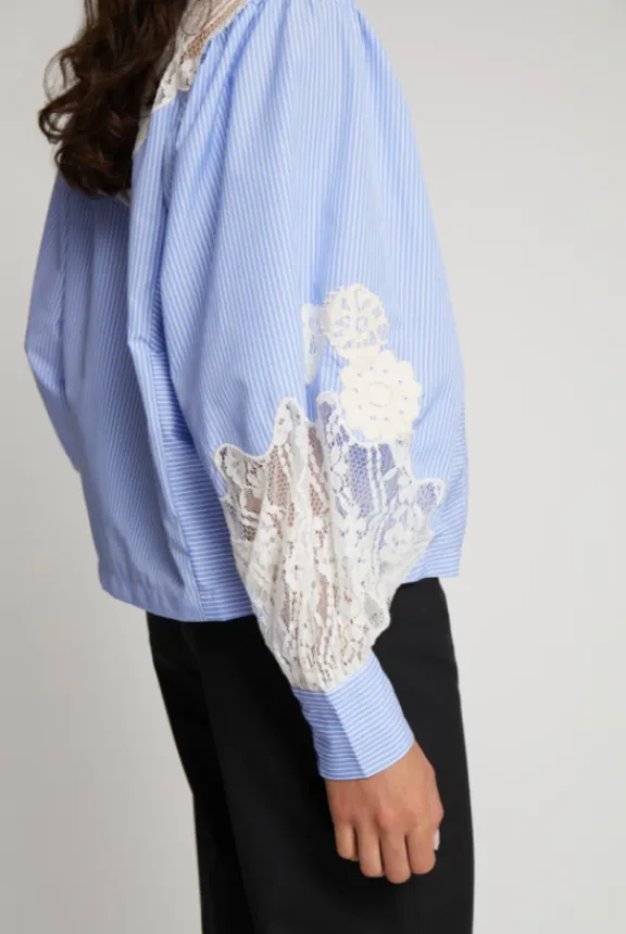 shellcu_blouse__blue_6.webp Munthe Shellcu Blouse - Blue | Shirts And Tops