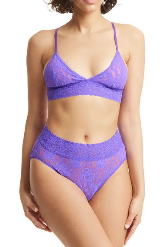 signature_lace_french_bri_3-4.webp Hanky Panky Signature Lace French Brief - Vivid Violet Purple | Lingerie And Nightwear