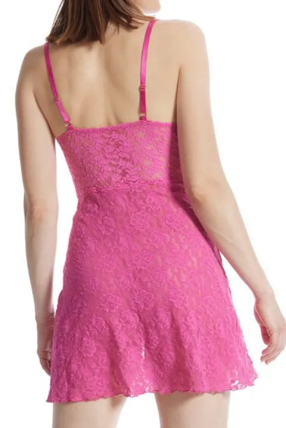 signature_lace_retro_plun_5.webp Hanky Panky Signature Lace Retro Plunge Chemise - Dragon Fruit | Lingerie And Nightwear | Dresses
