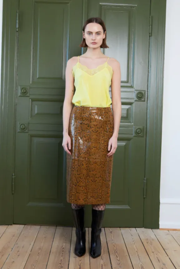 sissa_leather_midi_skirt__4.webp Stella Nova Sissa Leather Midi Skirt - Burned Yellow | Skirts