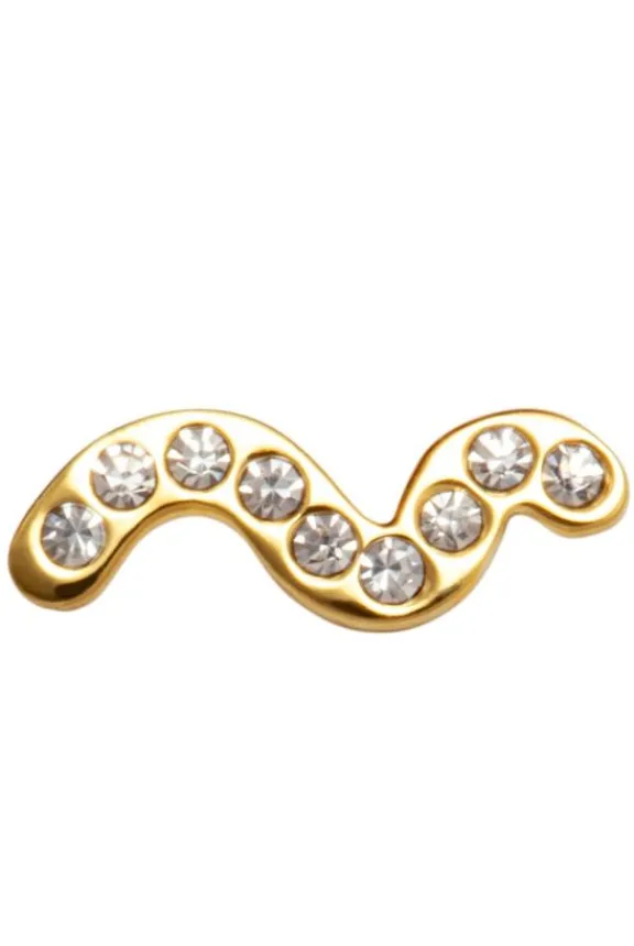 Lulu Copenhagen Snaky One Piece Gold Plated - White | Jewellery | Gifts
